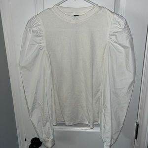 SHEIN puff sleeve white top🤍